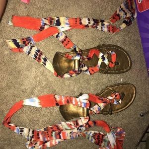 Sandals wrapped around your leg